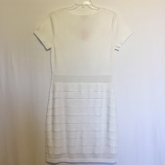 Carmen Marc Volvo XL Shinny White Dressy Dress - Picture 3 of 8